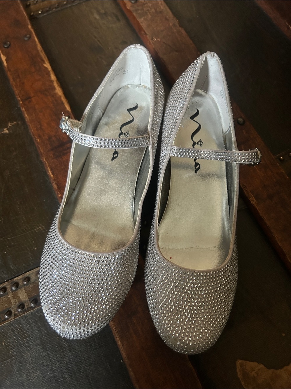 MIA Silver Rhinestone Mary Jane’s